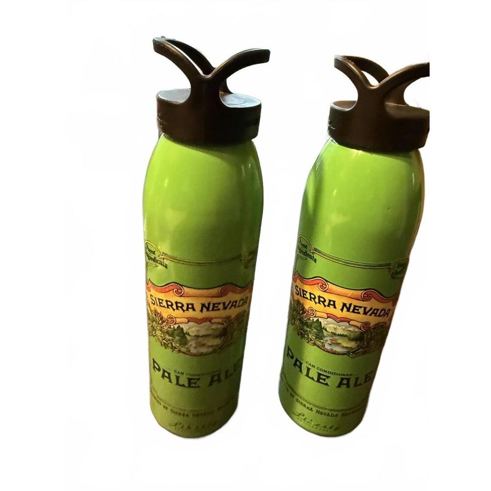 Sierra Nevada Pale Ale Green Aluminum Water Bottles Set of 2